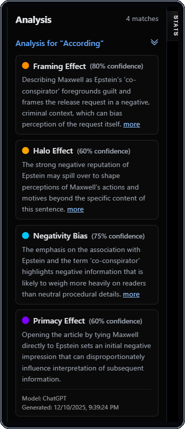 Analysis page analysis panel showing detailed explanation cards for a clicked passage