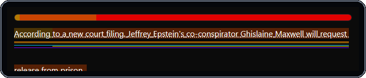 Analysis page heatmap strip and shaded text segment